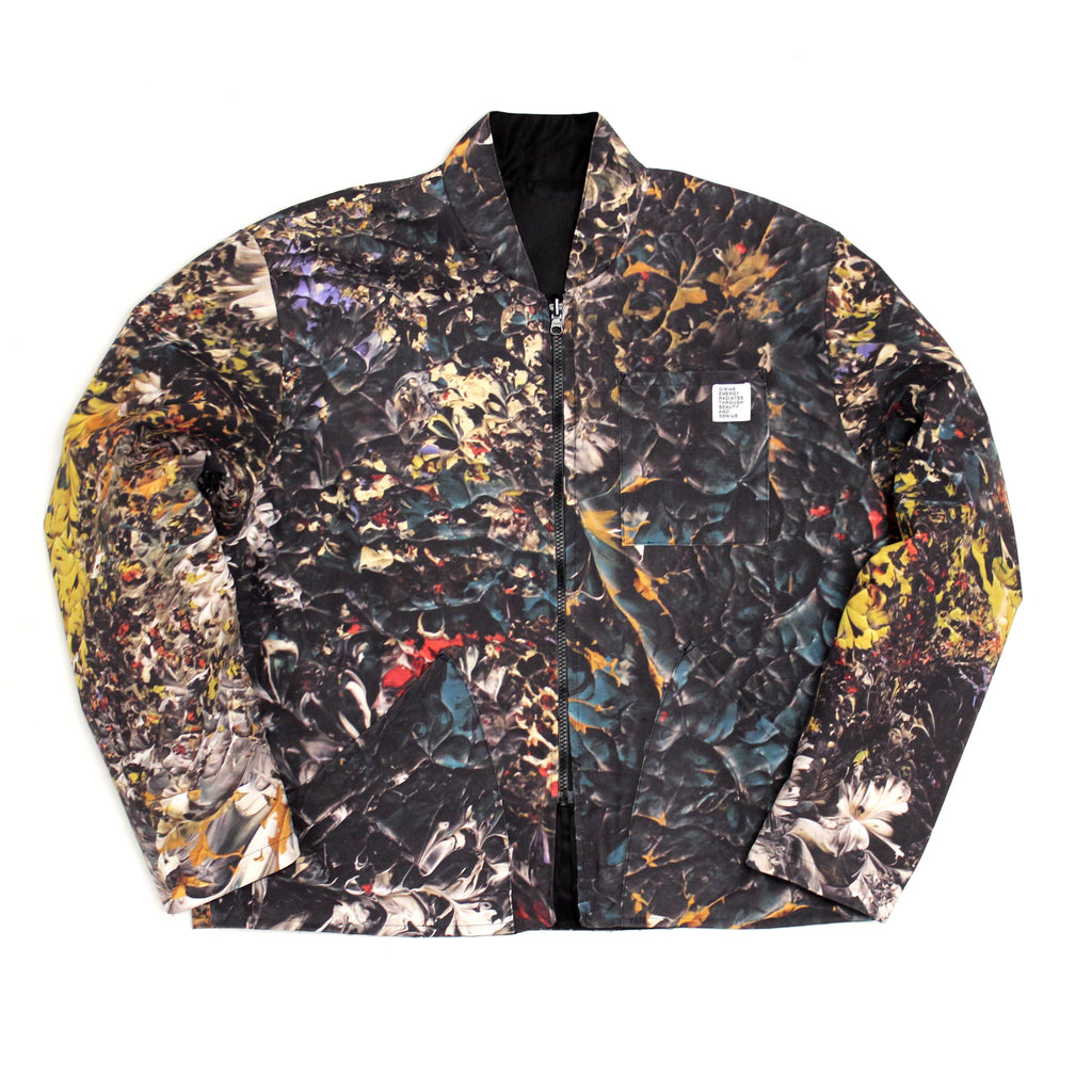 Reversible Bomber Jacket (Paint Camo Cotton Canvas / Nylon)