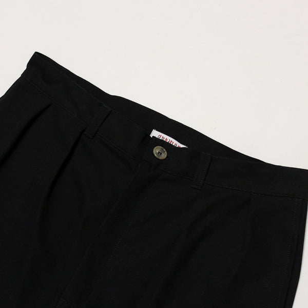 Two Pleat Pant (Black Canvas)