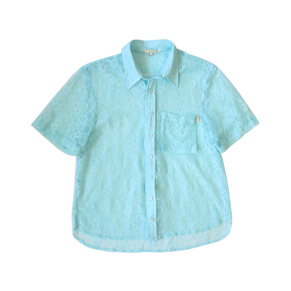 Myosotis Swiss Lace Braille Button Up