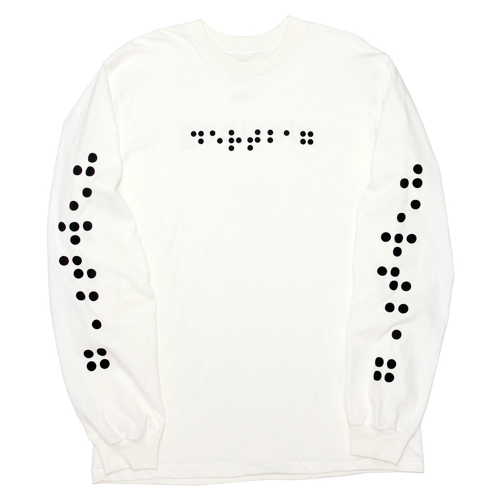 Braille Logo Longsleeve T-Shirt (White)