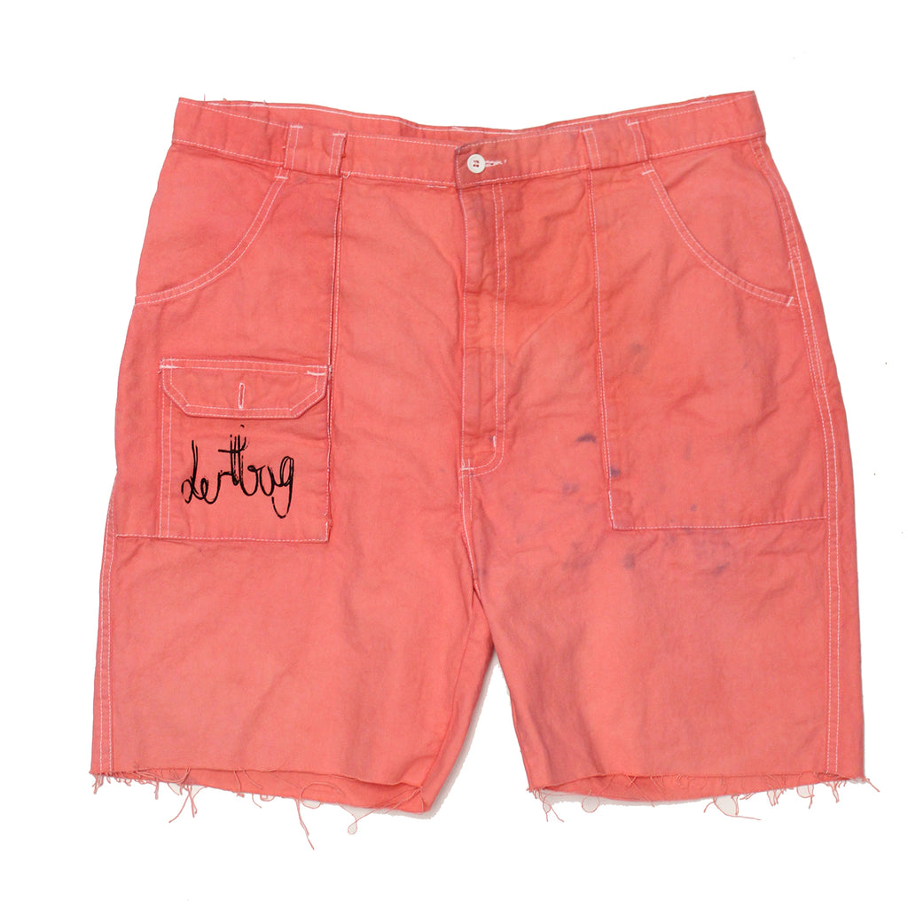 Vintage Peach Dyed Navy Cut off Shorts (38) (Copy)